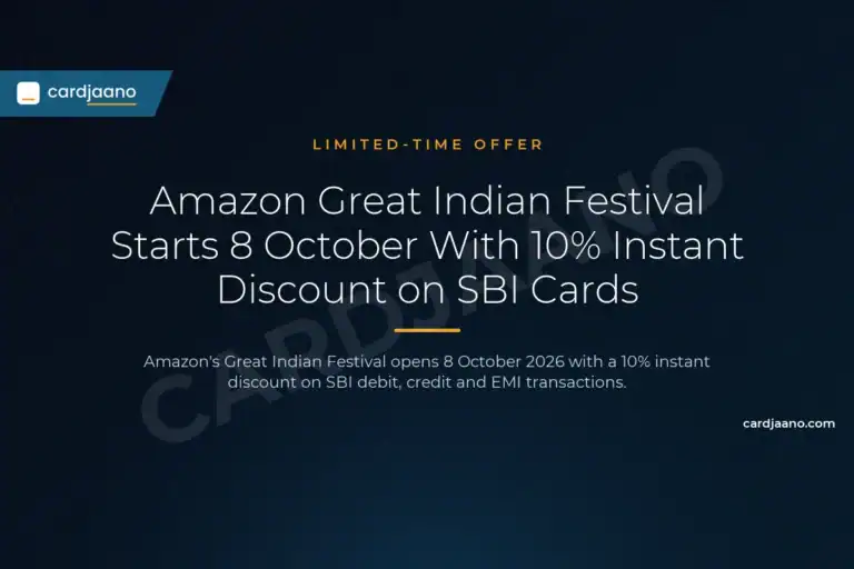 Amazon Great Indian Festival Starts 8 October With 10% Instant Discount on SBI Cards