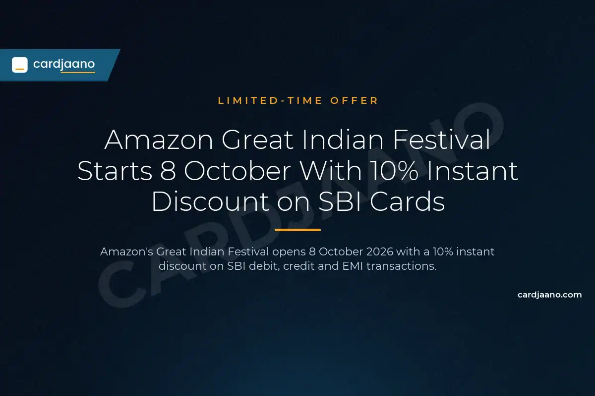 Amazon Great Indian Festival Starts 8 October With 10% Instant Discount on SBI Cards
