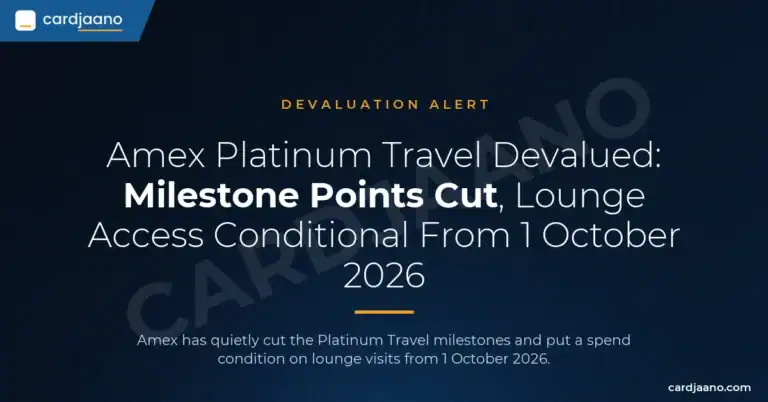Amex Platinum Travel Devalued: Milestone Points Cut, Lounge Access Conditional From 1 October 2026
