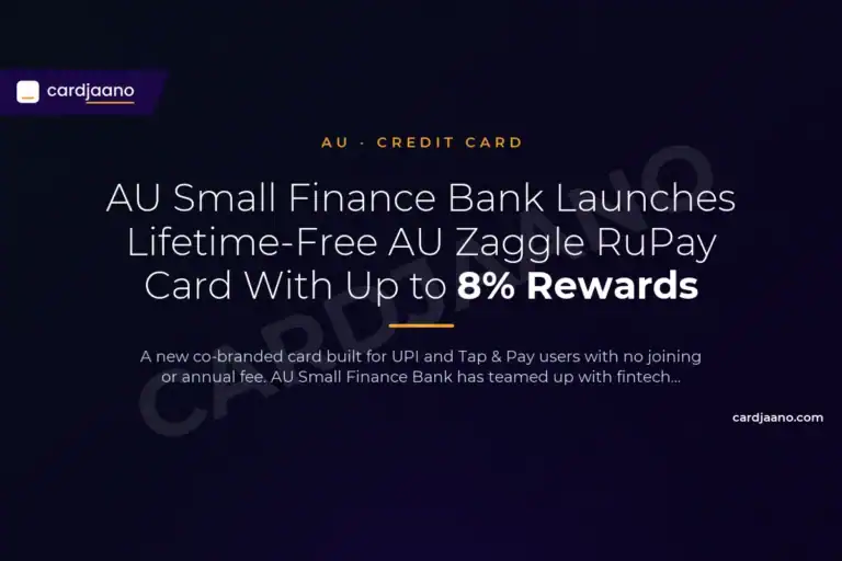 AU Small Finance Bank Launches Lifetime-Free AU Zaggle RuPay Card With Up to 8% Rewards