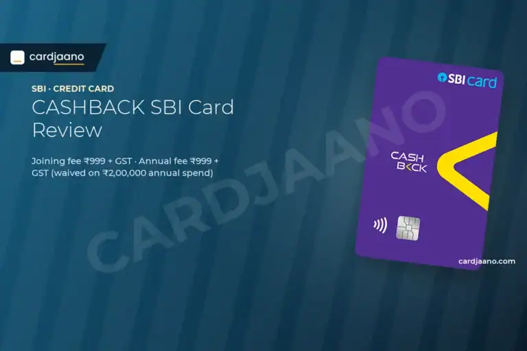 CASHBACK SBI Card Review