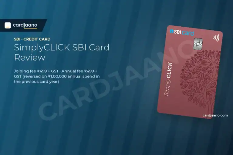 SimplyCLICK SBI Card Review